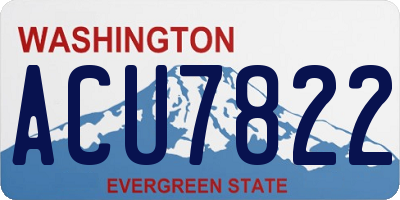 WA license plate ACU7822