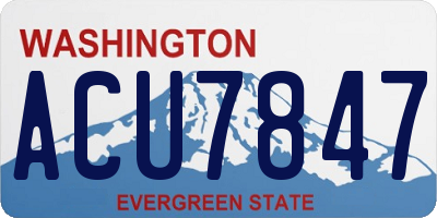 WA license plate ACU7847