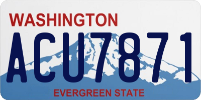 WA license plate ACU7871