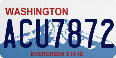 WA license plate ACU7872