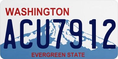 WA license plate ACU7912