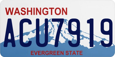 WA license plate ACU7919