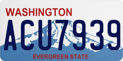 WA license plate ACU7939