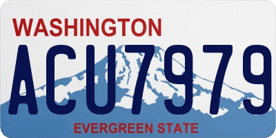WA license plate ACU7979