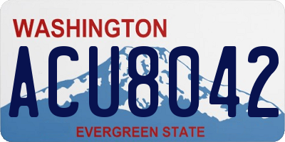 WA license plate ACU8042