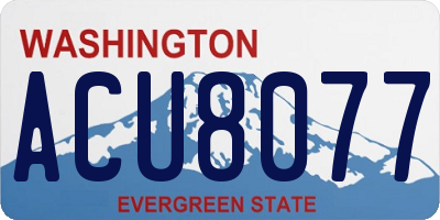 WA license plate ACU8077