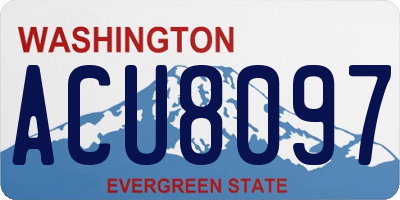 WA license plate ACU8097