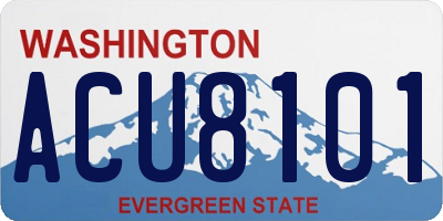 WA license plate ACU8101