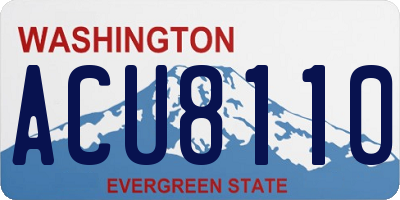 WA license plate ACU8110