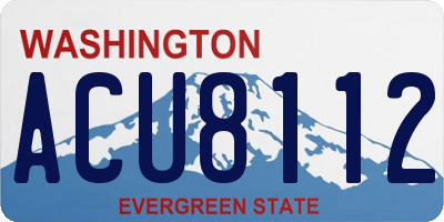 WA license plate ACU8112