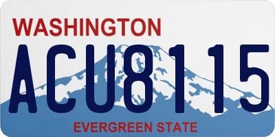 WA license plate ACU8115