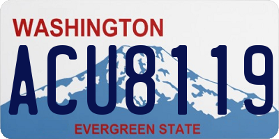 WA license plate ACU8119