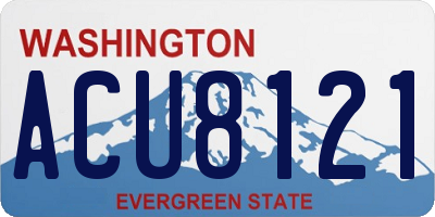 WA license plate ACU8121