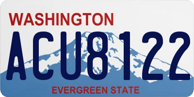 WA license plate ACU8122