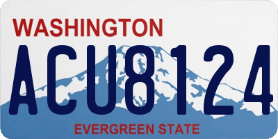 WA license plate ACU8124