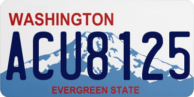 WA license plate ACU8125