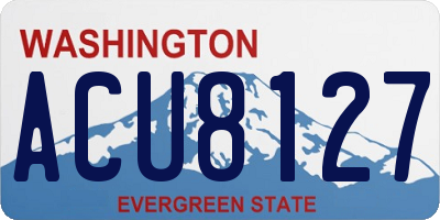 WA license plate ACU8127