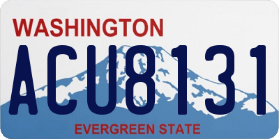 WA license plate ACU8131