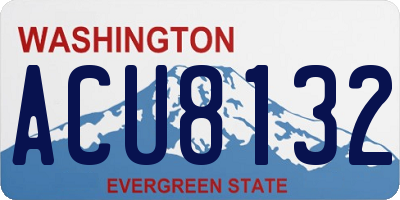 WA license plate ACU8132