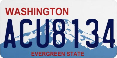 WA license plate ACU8134