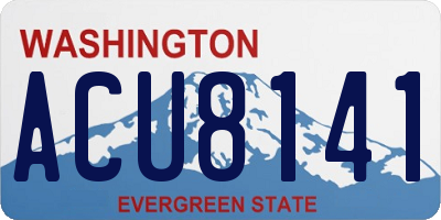 WA license plate ACU8141