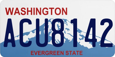 WA license plate ACU8142