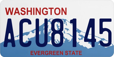WA license plate ACU8145