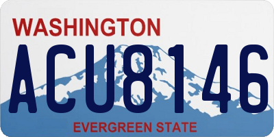 WA license plate ACU8146