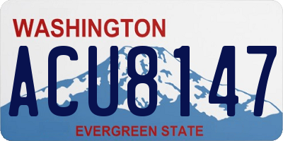 WA license plate ACU8147