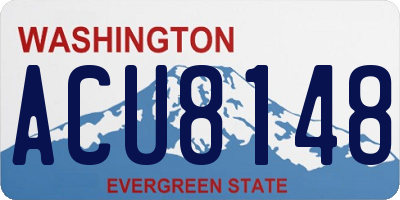 WA license plate ACU8148