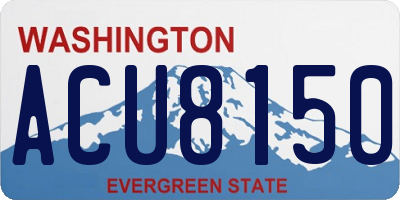 WA license plate ACU8150
