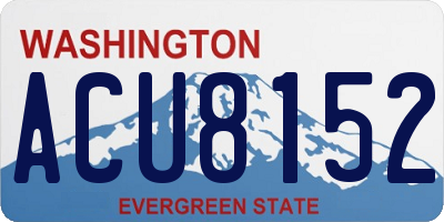 WA license plate ACU8152