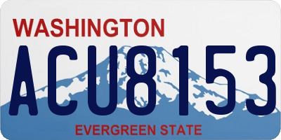 WA license plate ACU8153