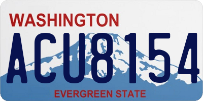 WA license plate ACU8154