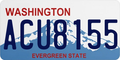 WA license plate ACU8155