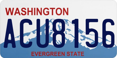 WA license plate ACU8156