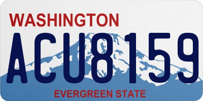 WA license plate ACU8159