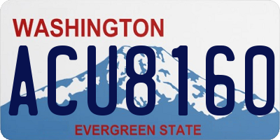 WA license plate ACU8160