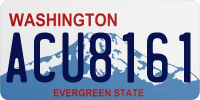 WA license plate ACU8161