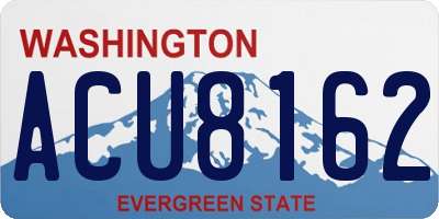 WA license plate ACU8162