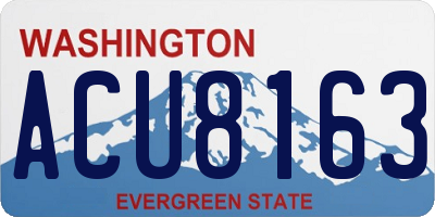 WA license plate ACU8163