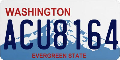 WA license plate ACU8164