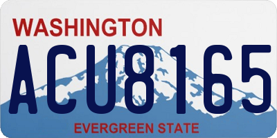 WA license plate ACU8165