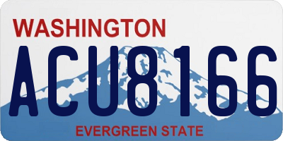WA license plate ACU8166