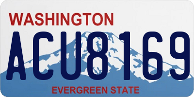 WA license plate ACU8169