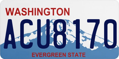 WA license plate ACU8170