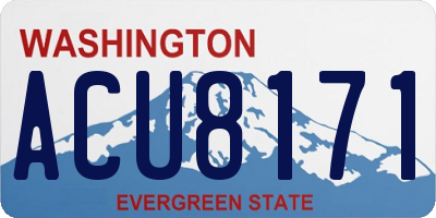 WA license plate ACU8171