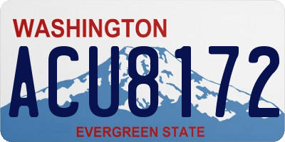 WA license plate ACU8172
