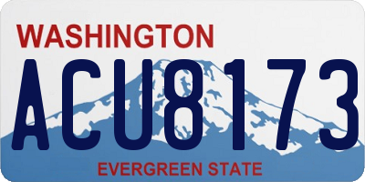 WA license plate ACU8173