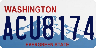 WA license plate ACU8174